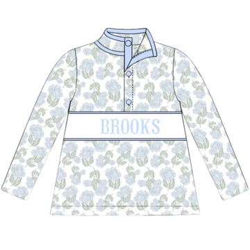 (PRE PURCHASE: ARRIVING LATE OCTOBER) Girls Smocked Plate Garden Party Pullover