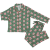 Womens Nutcracker Long Sleeve Button Down Bamboo Loungewear Set