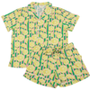 Womens Lemon Button Down Short Sleeve Short Set
