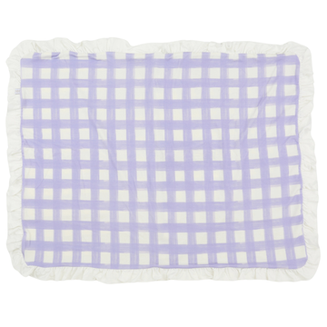 Purple Check Ruffle Standard Pillowcase