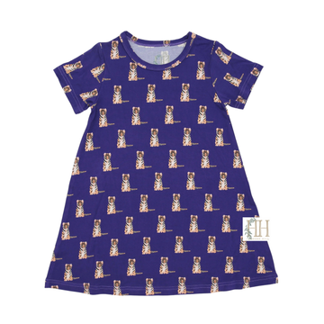 Purple Tiger Bamboo Dress