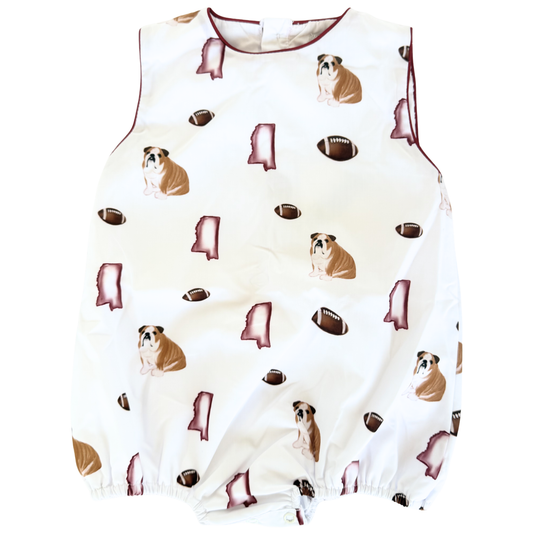 Sleeveless Maroon Bulldog Bubble