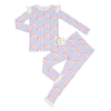 Girls Purple Umbrella Ruffle Loungewear Set