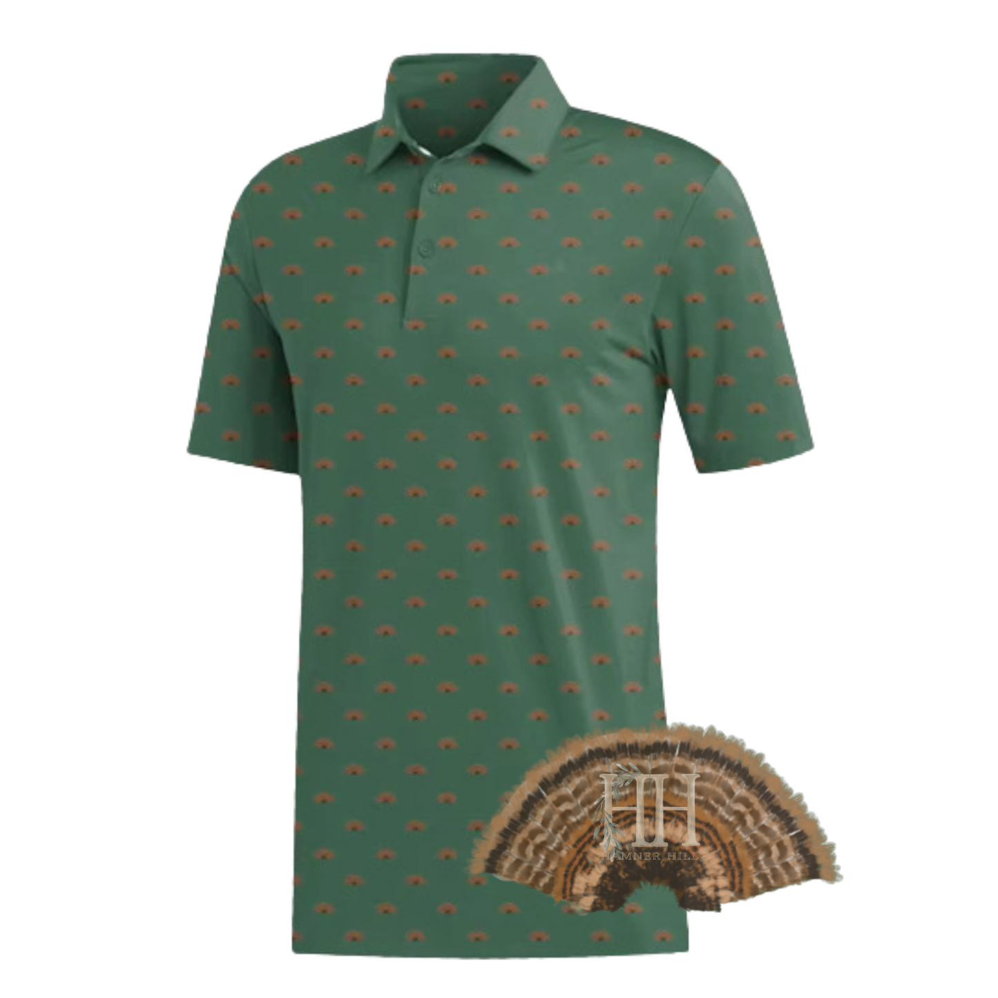 Mens Turkey Fan Performance Polo