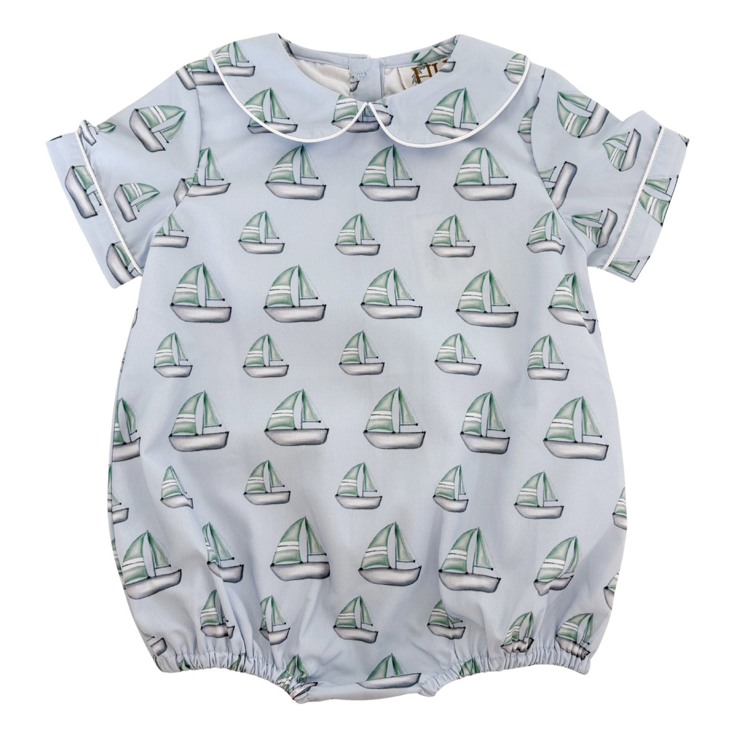 Boys Sailboat Collared Bubble