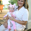 Womens Pink Wild West Short Sleeve Button Down Pants Set