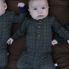 Boys Cabin Cozy Long Sleeve Button Romper