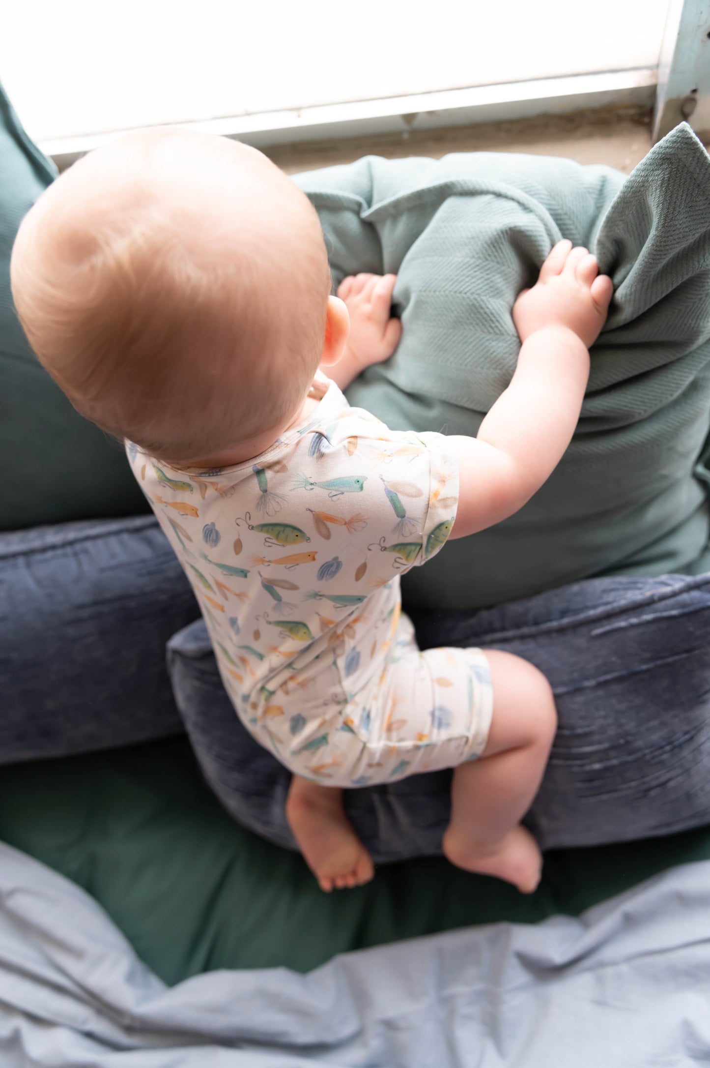 Gone Fishing Button Romper