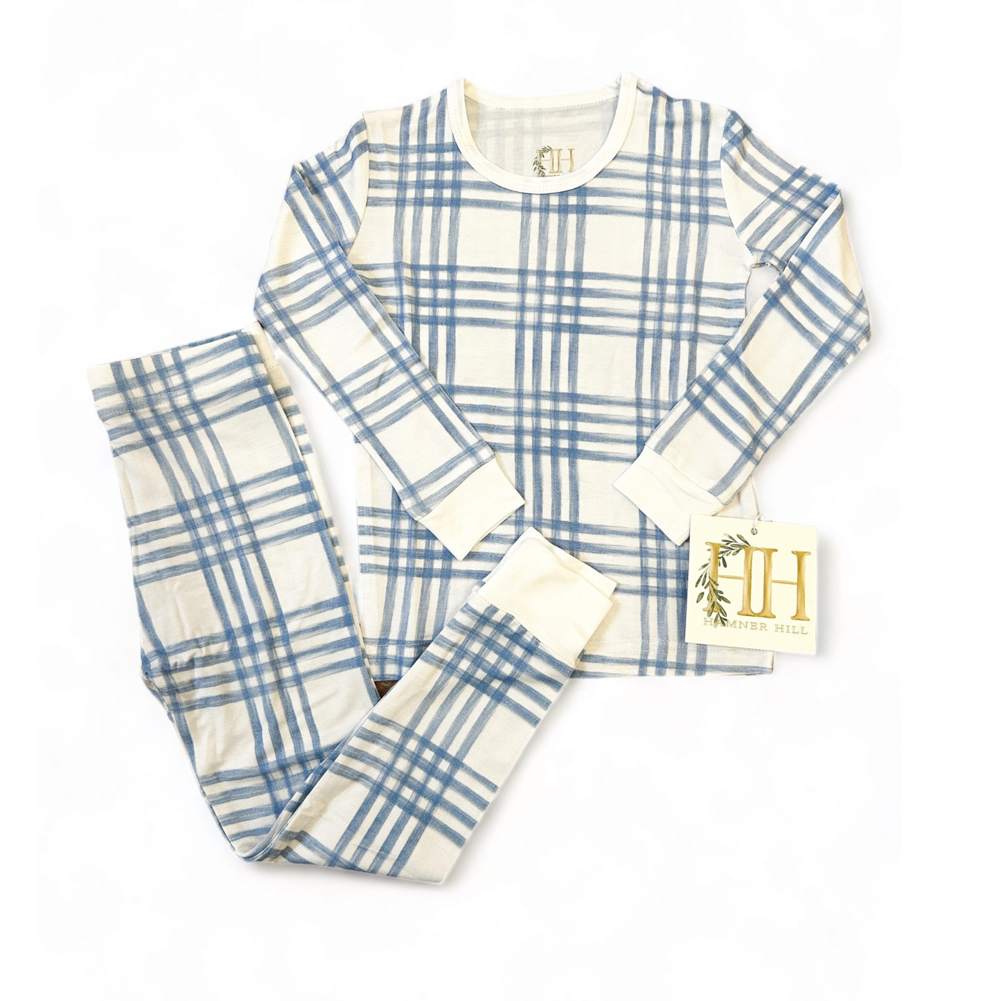 Dapper Blue Plaid Loungewear Set (OLDER FIT/STYLE)