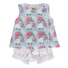 Girls Hydrangea Scallop Bloomer Set