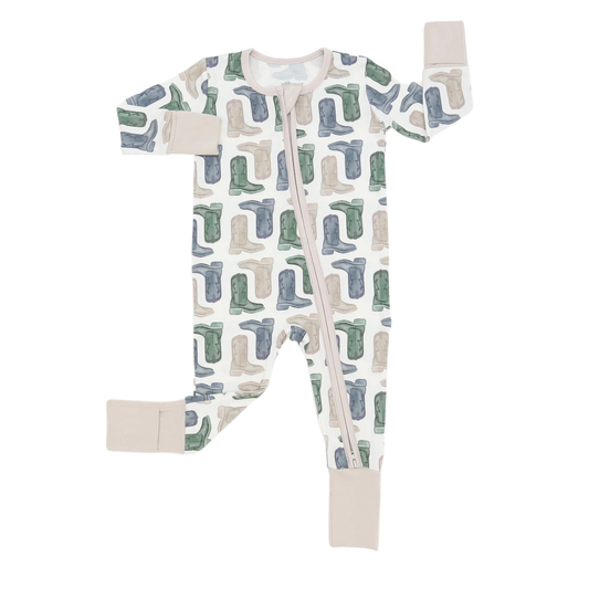 Boys Backroad Boots Double Zipper Romper