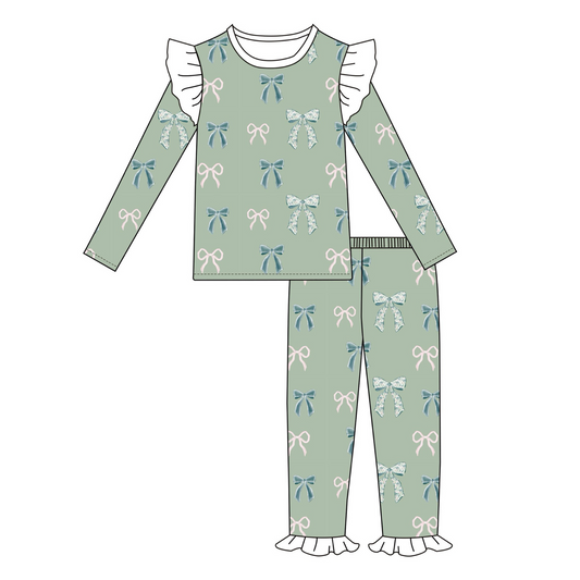 Girls Fall in Bloom Ruffle Loungewear Set