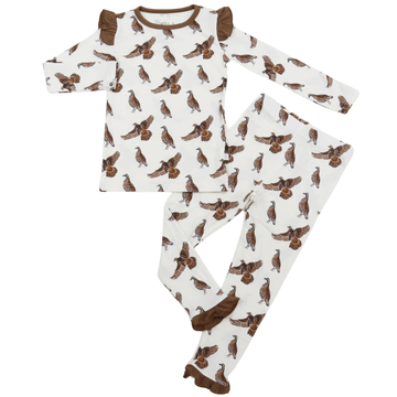 Girls Ruffle Quail Loungewear Set