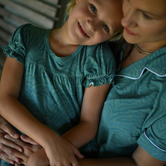 Girls Teal Zebra Nightgown