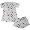 Womens Patriotic Pup Lounge Short Set