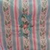 Blue Floral Stripe Quilted Duffle Bag