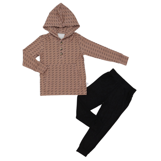 Boys Deer Tracks Hooded Set