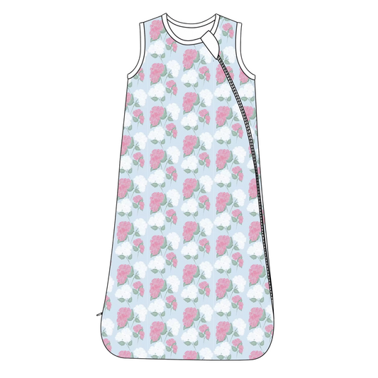 Girls Pink Hydrangeas Sleep Sack
