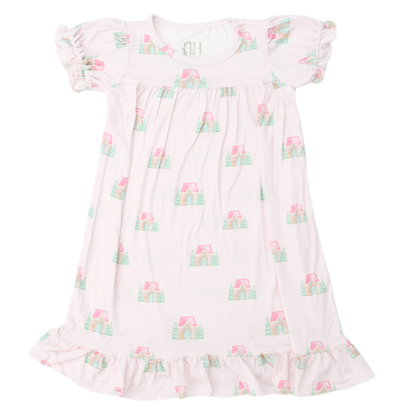 Girls Gingerbread Cottage Nightgown
