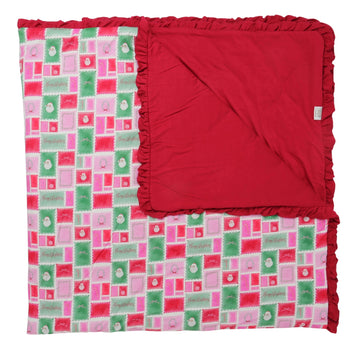 Girls Letter to Santa Large Blanket