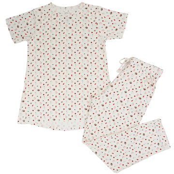 Womens Red Bulldog Loungewear Set