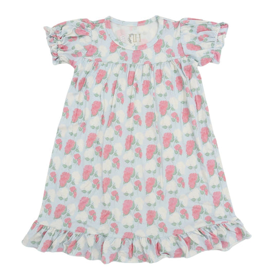Girls Pink Hydrangea Nightgown