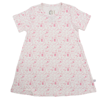 Girls Pink Wild West Bamboo Dress