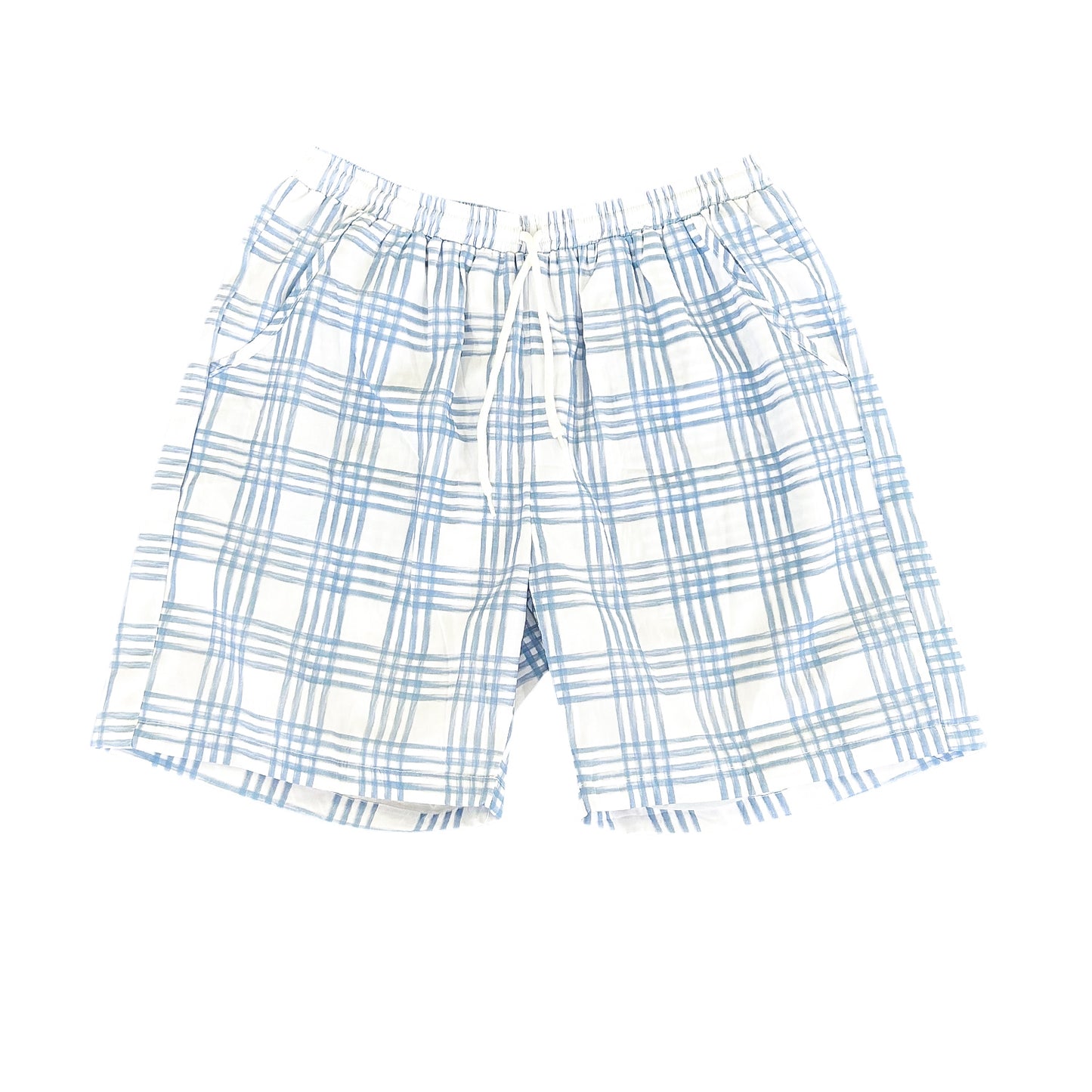 (PRE PURCHASE) Dapper Blue Plaid Mens Swim Trunks