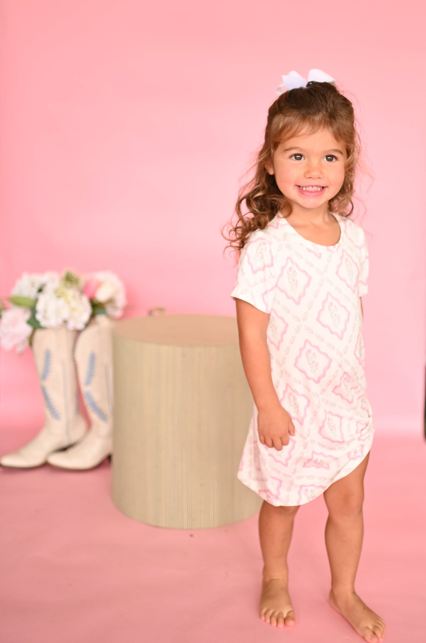 Girls Petite Bloom Bamboo Dress