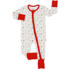 Boys Red Bulldog Zipper Romper