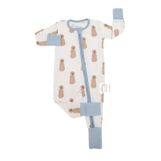 Boys Doodle Double Zipper Romper