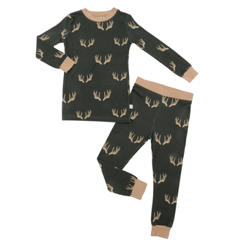 Boys Green Antler Loungewear Set