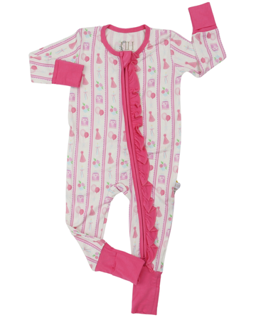 Girls HH 3rd Birthday Ruffle Zipper Romper