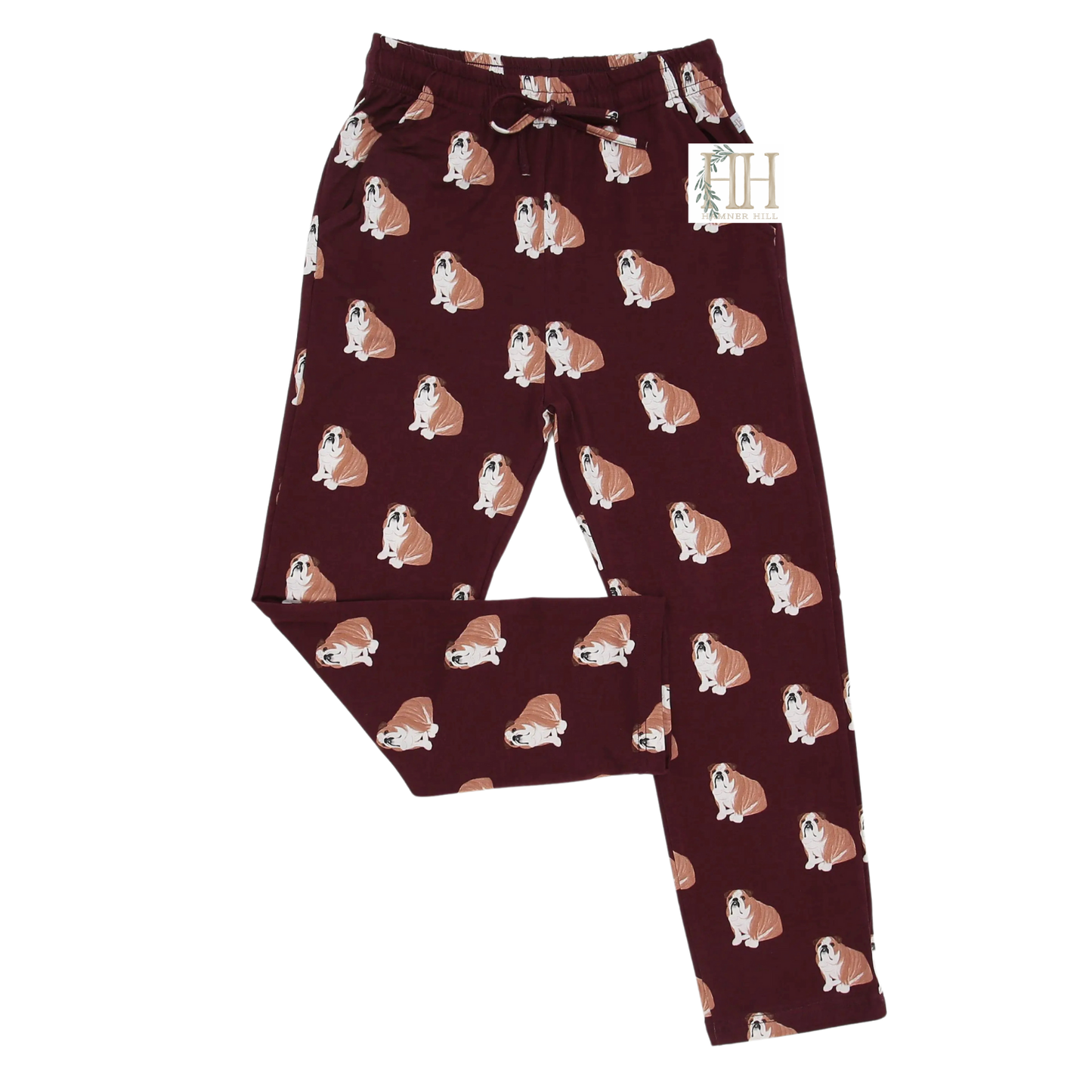 Boys Maroon Bulldog Lounge Pants