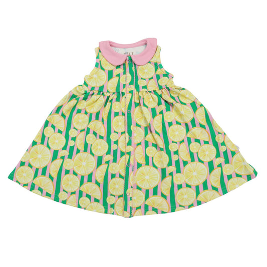 Girls Lemon Cotton Dress