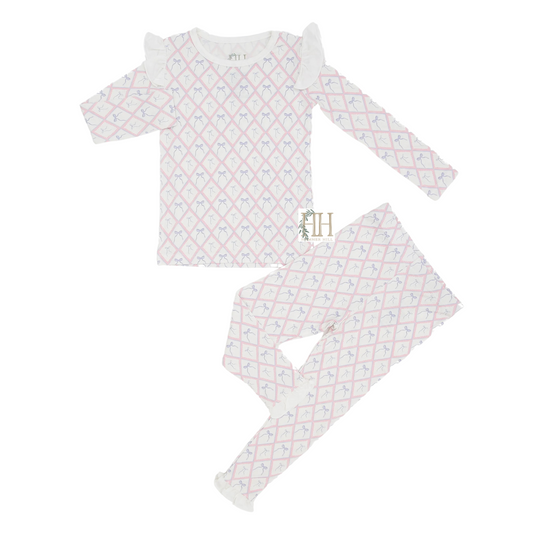 Ribbons and Bows Ruffle Loungewear Set