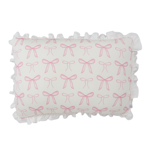 Girls Bigger The Bow Ruffle Standard Pillow & Pillowcase