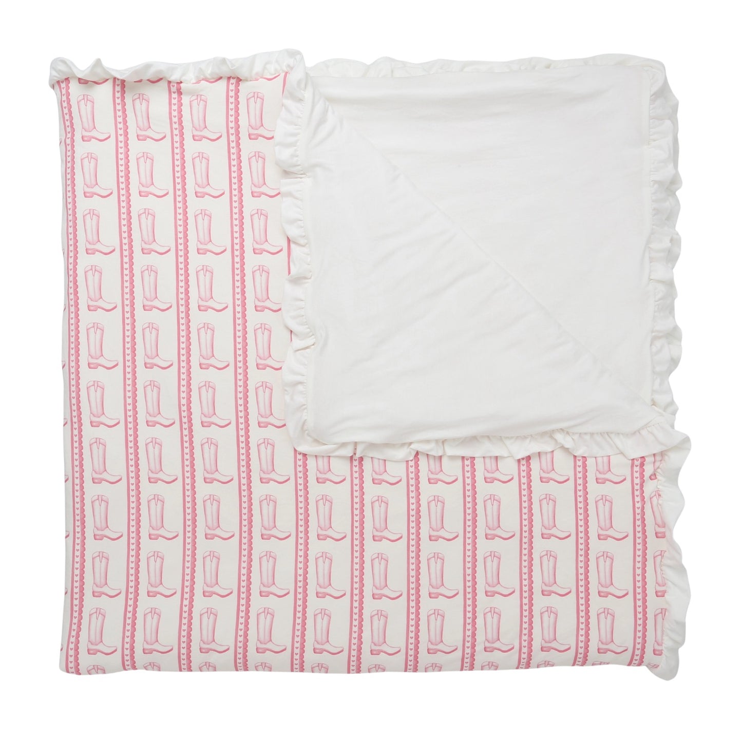 Pink Heart Boot Large Blanket