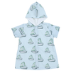 Boys Blue Sailboat Hooded Coverup
