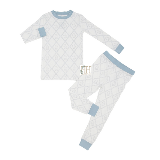 Boys Blue Dainty Bunny Loungewear Set