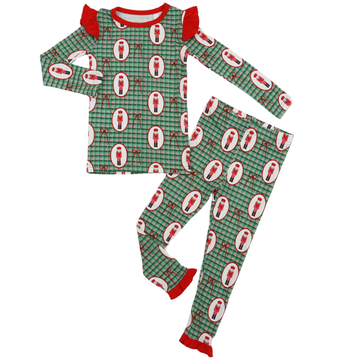 Girls Ruffle Nutcracker Loungewear Set