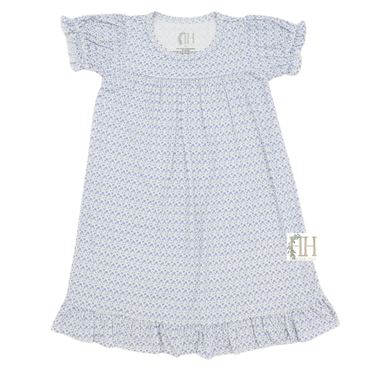 Girls Purple Floral Nightgown