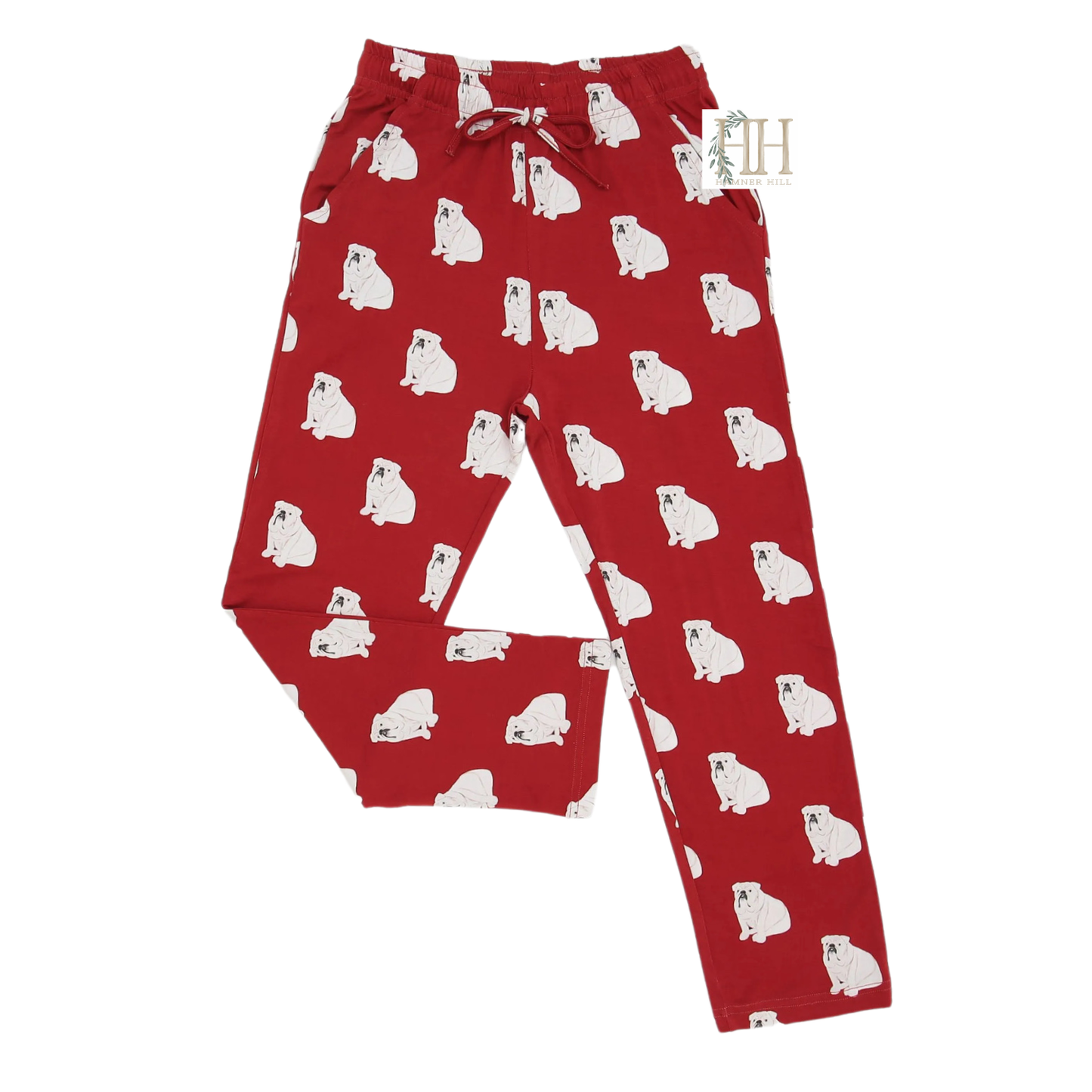 Boys Red Bulldog Lounge Pants