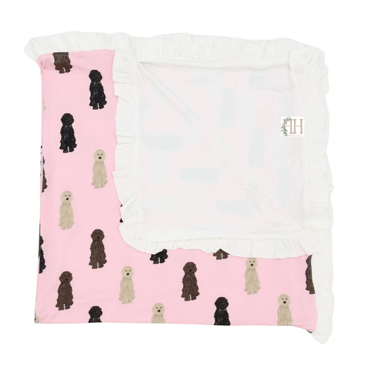 Girls Doodle Stroller Blanket