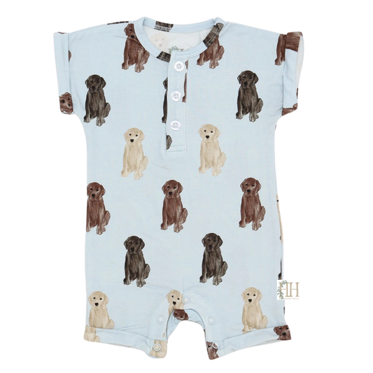 Boys Lab Bamboo Button Romper