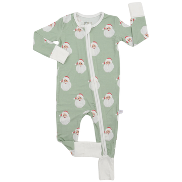 Boys Sleigh Bells Double Zipper Romper