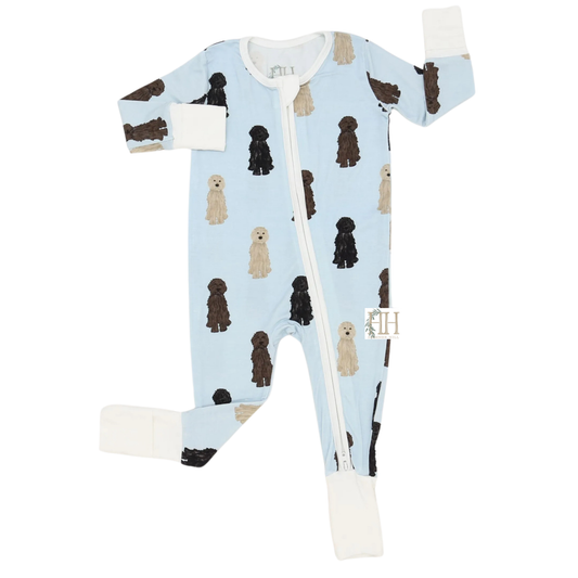 Boys Doodle Double Zipper Romper