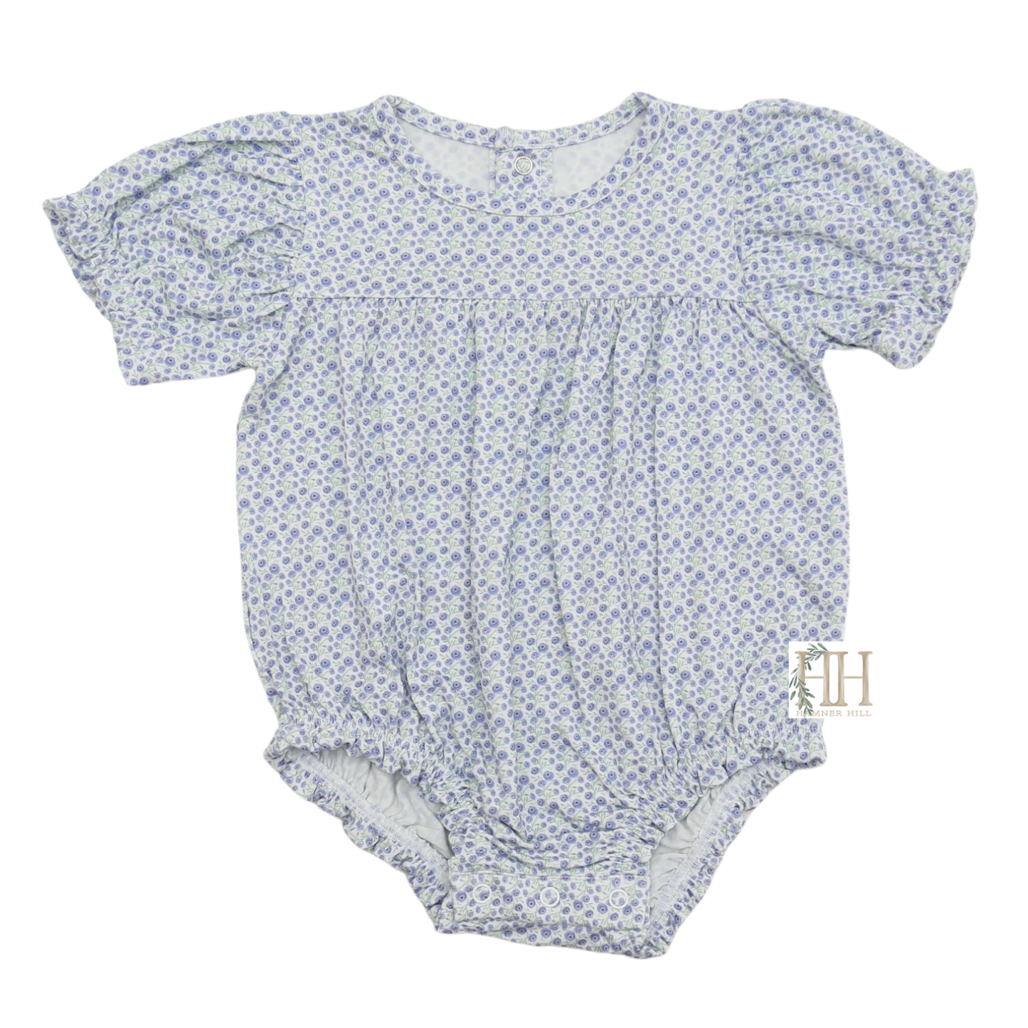 Girls Purple Floral Bamboo Bubble