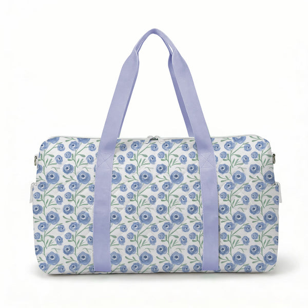 Purple Poppy Quilted Duffle Bag