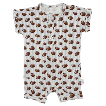 Boys Football Button Romper